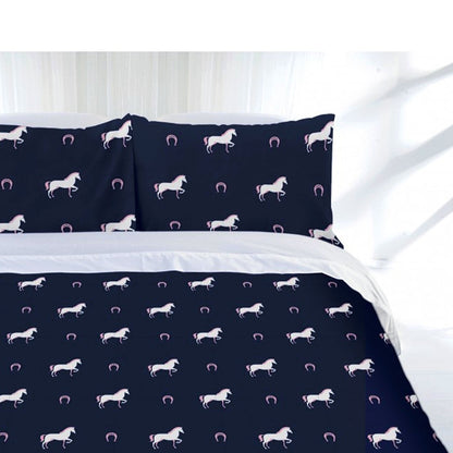 Horse Quilt Cover Set - Single - Daughters Room