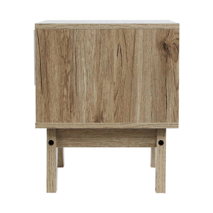 Iker Bedside Table - White & Oak - Daughters Room