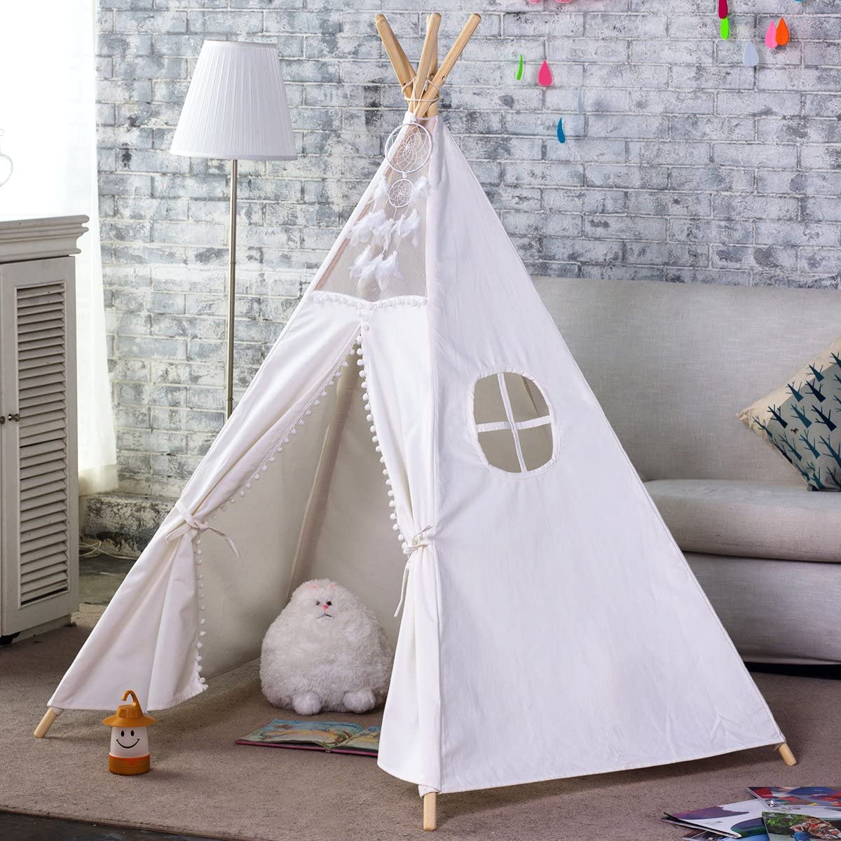 Kids 5 - Pole Natural Canvas Teepee - Daughters Room