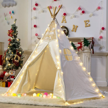 Kids 5 - Pole Natural Canvas Teepee - Daughters Room