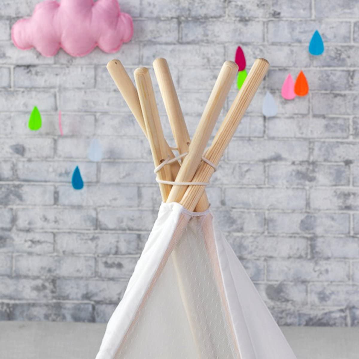 Kids 5 - Pole Natural Canvas Teepee - Daughters Room