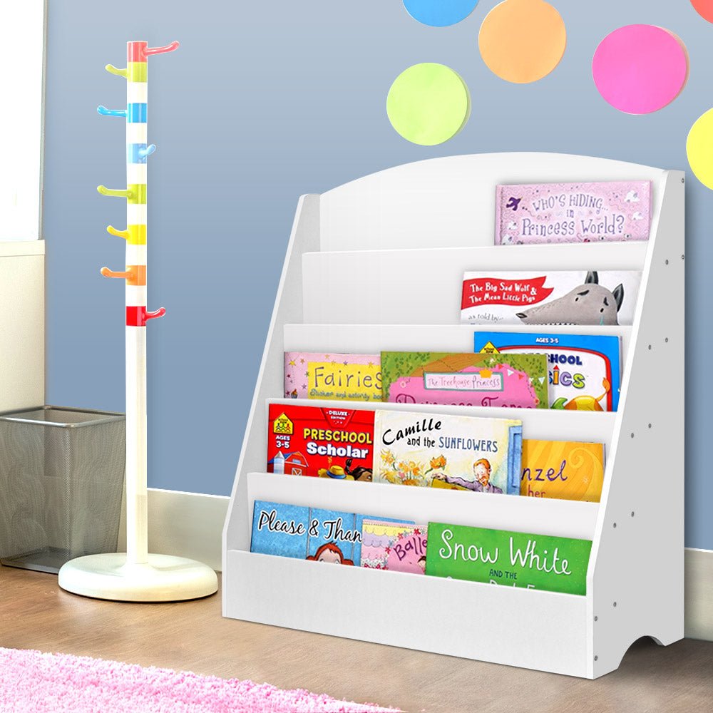 Kids 5 - Tier Bookshelf - White - Daughters Room